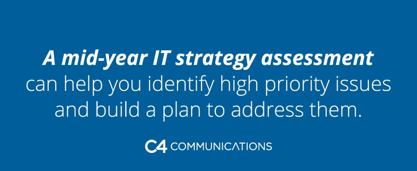 A mid-year IT strategy assessment can help you identify high-priority issues and build a plan to address them.
